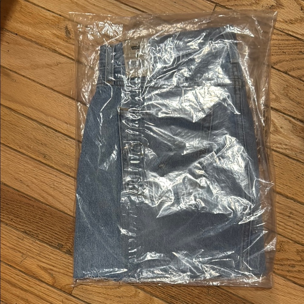 Brand New Sealed Levi's Blue Denim Mini Skirt
